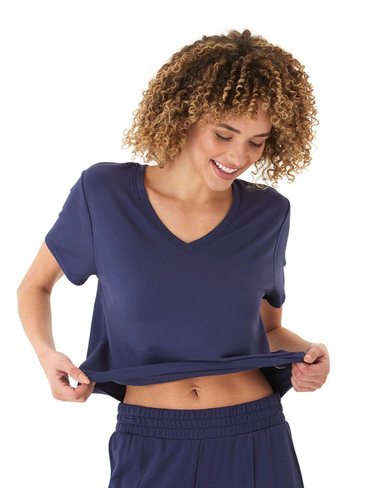 Core Modal Terry V Neck Tee