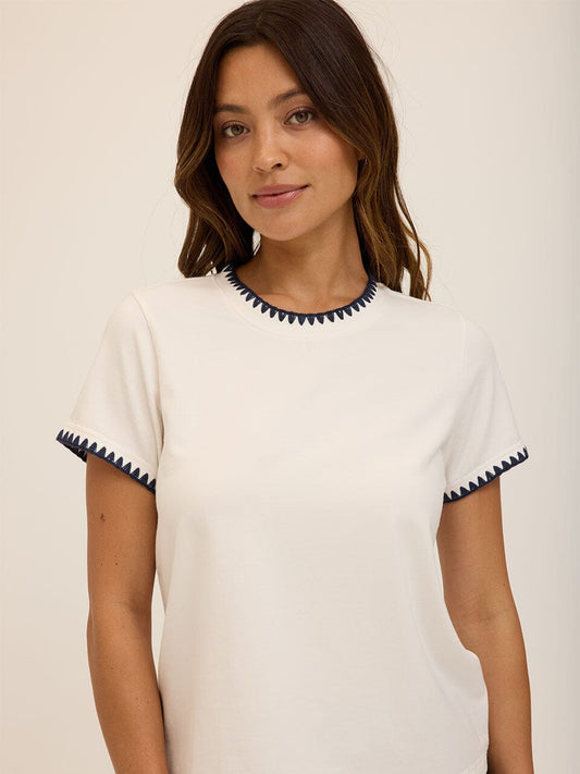 Ginny Novelty Stitch Eco Jersey Tee
