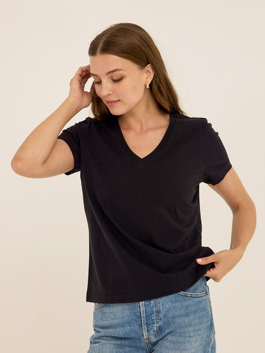 Aria Essential Jersey V-Neck Tee