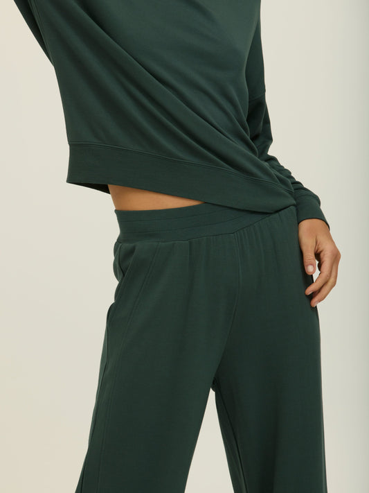 Esmeralda Feather Fleece Wide Leg Pant