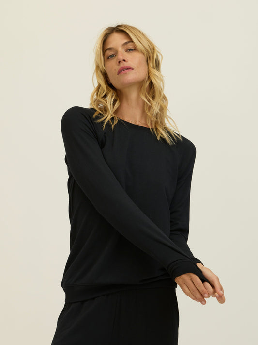 Priscilla Feather Fleece Raglan Sweatshirt