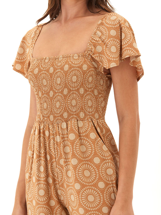 Lucille Medallion Print Woven Jumpsuit