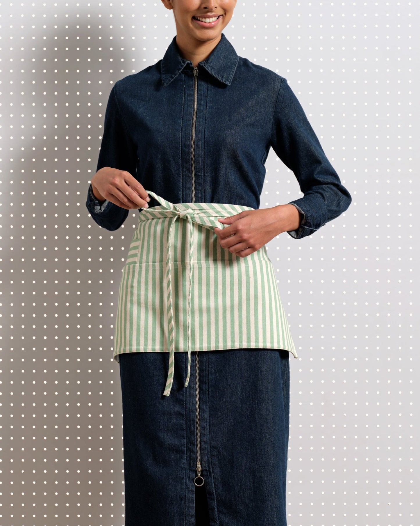 Waist Apron - Striped Twill
