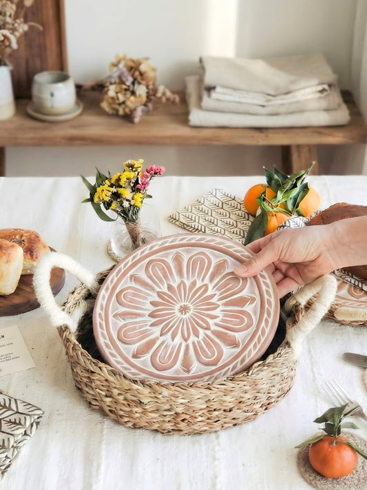 Bread Warmer & Basket - Vintage Flower