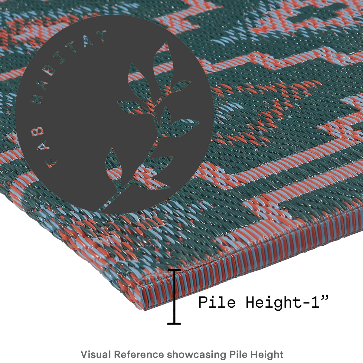Lhasa Green Outdoor Doormat – 24" x 36" Non-Slip, Recycled Plastic