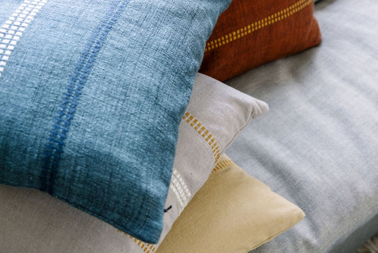 Zenach Handwoven Ethiopian Cotton Throw Pillow (Without Inserts)