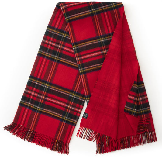Prince of Scots Double Merino Reversible Throw (Royal Stewart)