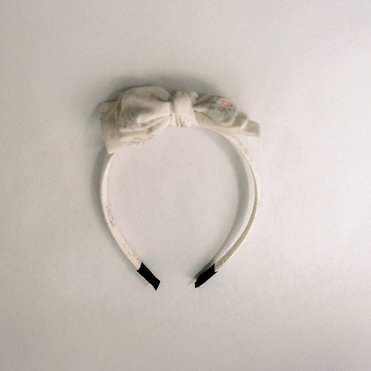 Three Little Bows Headband | Petite Meadow Dots