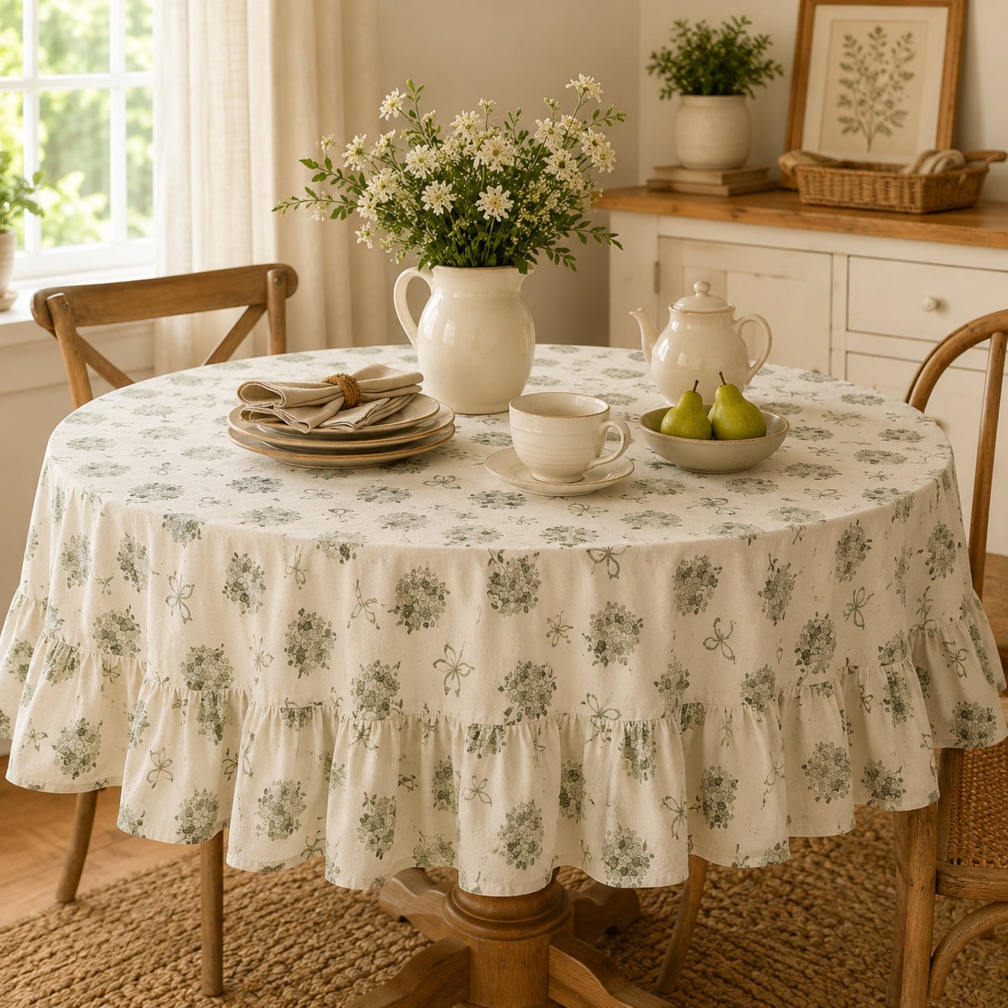 Tuileries Garden Round Tablecloth