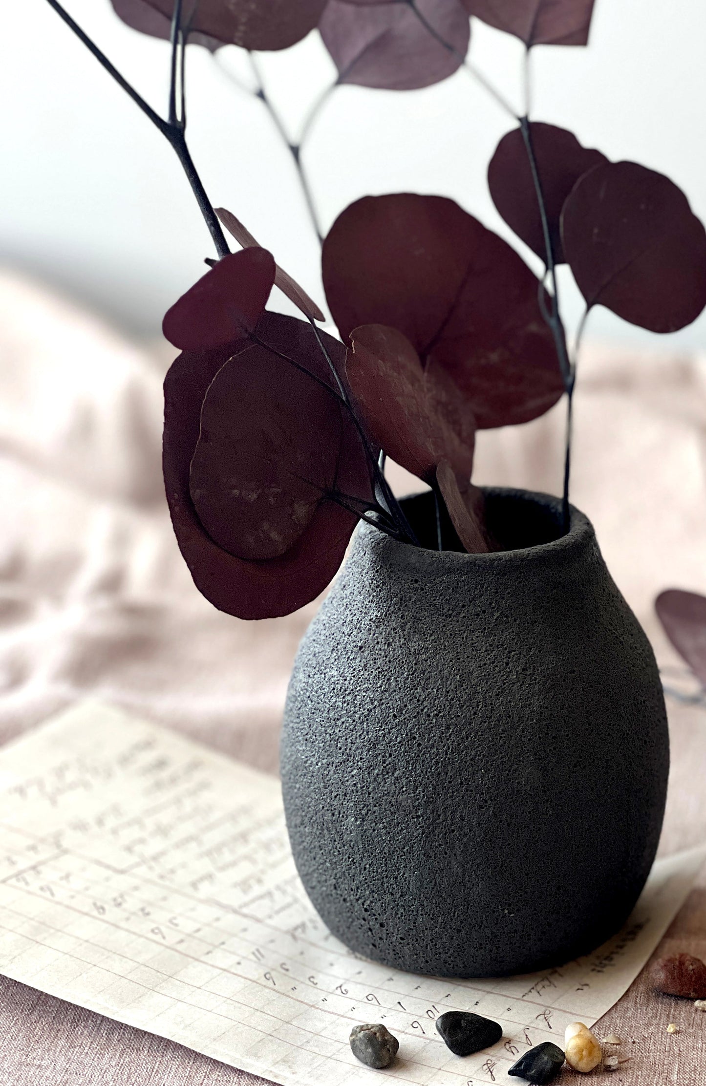 Black Crater Vases