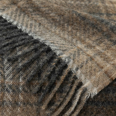 Highland Tweeds Shetland Lambswool Ombre Throw – Natural