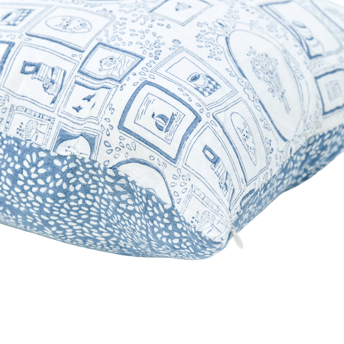 Wall Of Frames - Hand Block Printed Pillow Cover