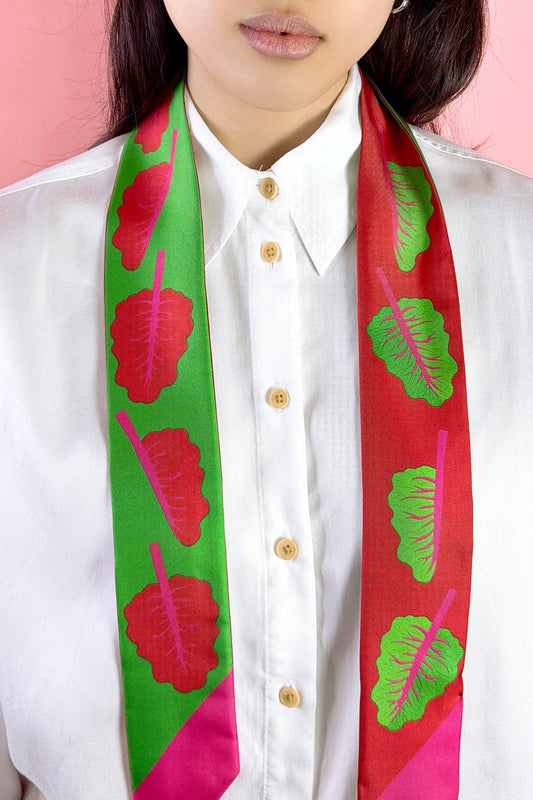 Glowing Chard Twilly Ribbon Scarf