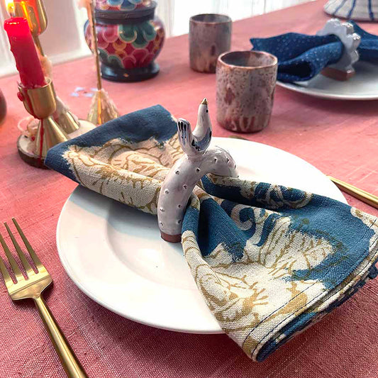 S/4 Organic Cotton Napkins - Rose Gold