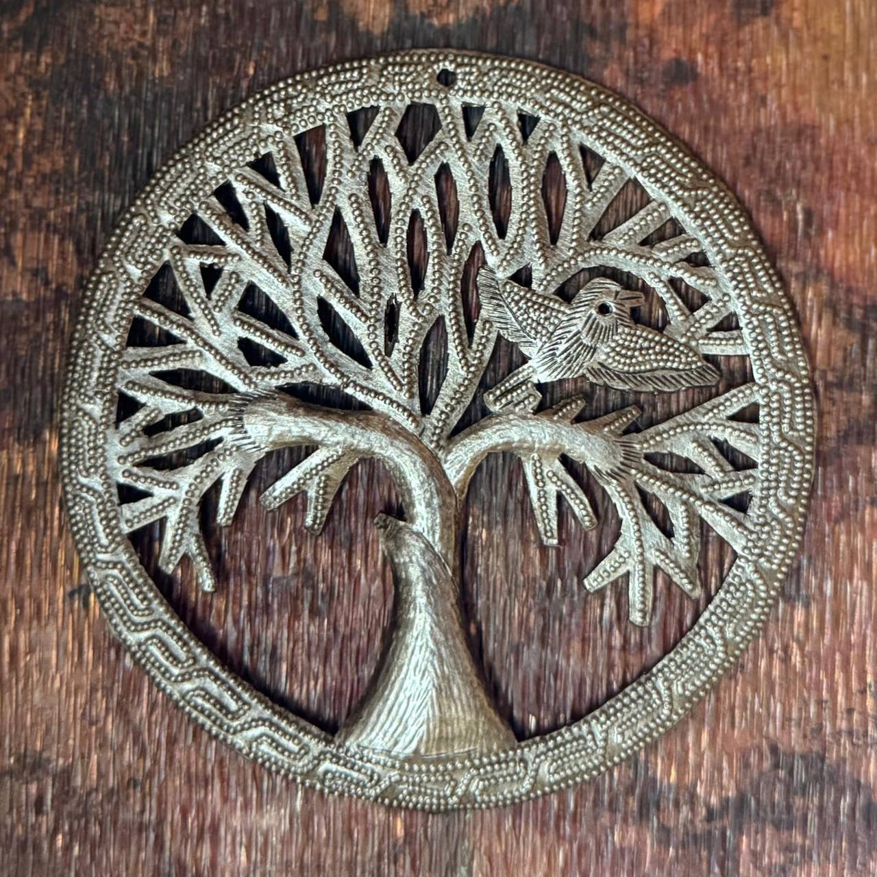 Small Tree of Life with Bird, Ornament Wall Sculpture
