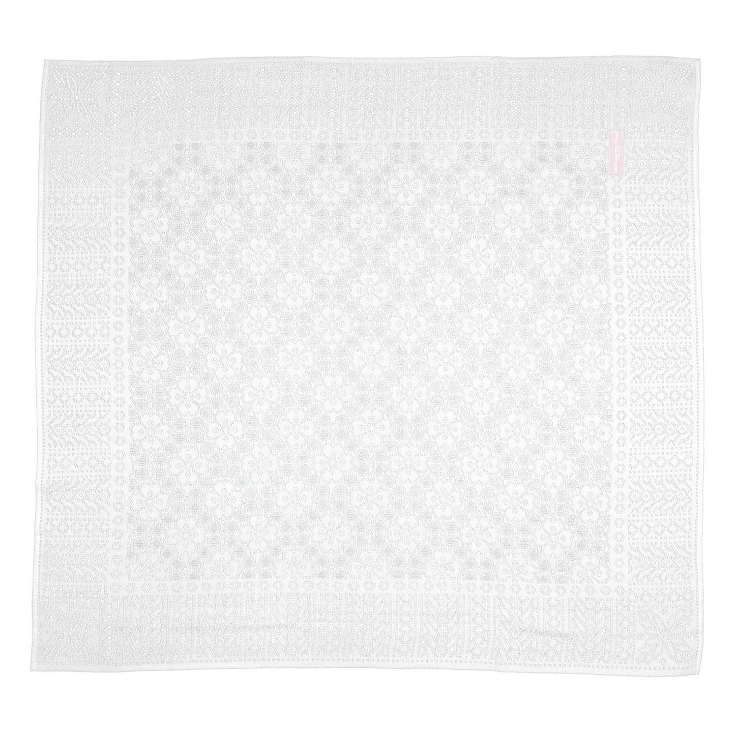 Southampton Home Lace Weave Baby Shawl ~ White ~