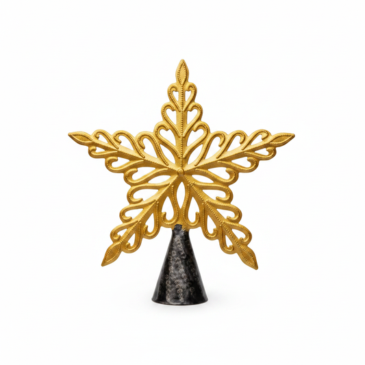 Gold Blooming Star Tree Topper