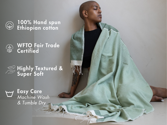 Abay Handwoven Ethiopian Cotton Beach Towel