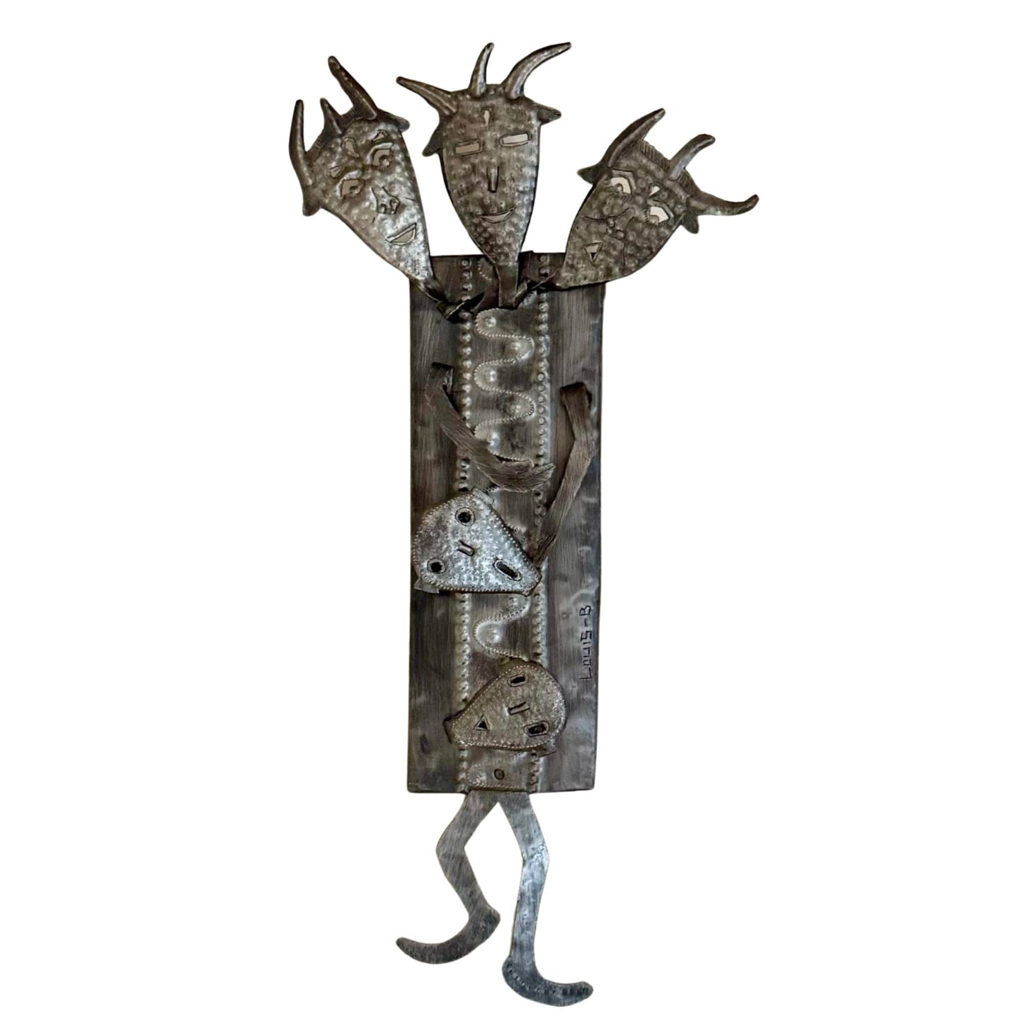 23" x 10" Voodoo Inspired Art Haitian Metal, Fair-trade
