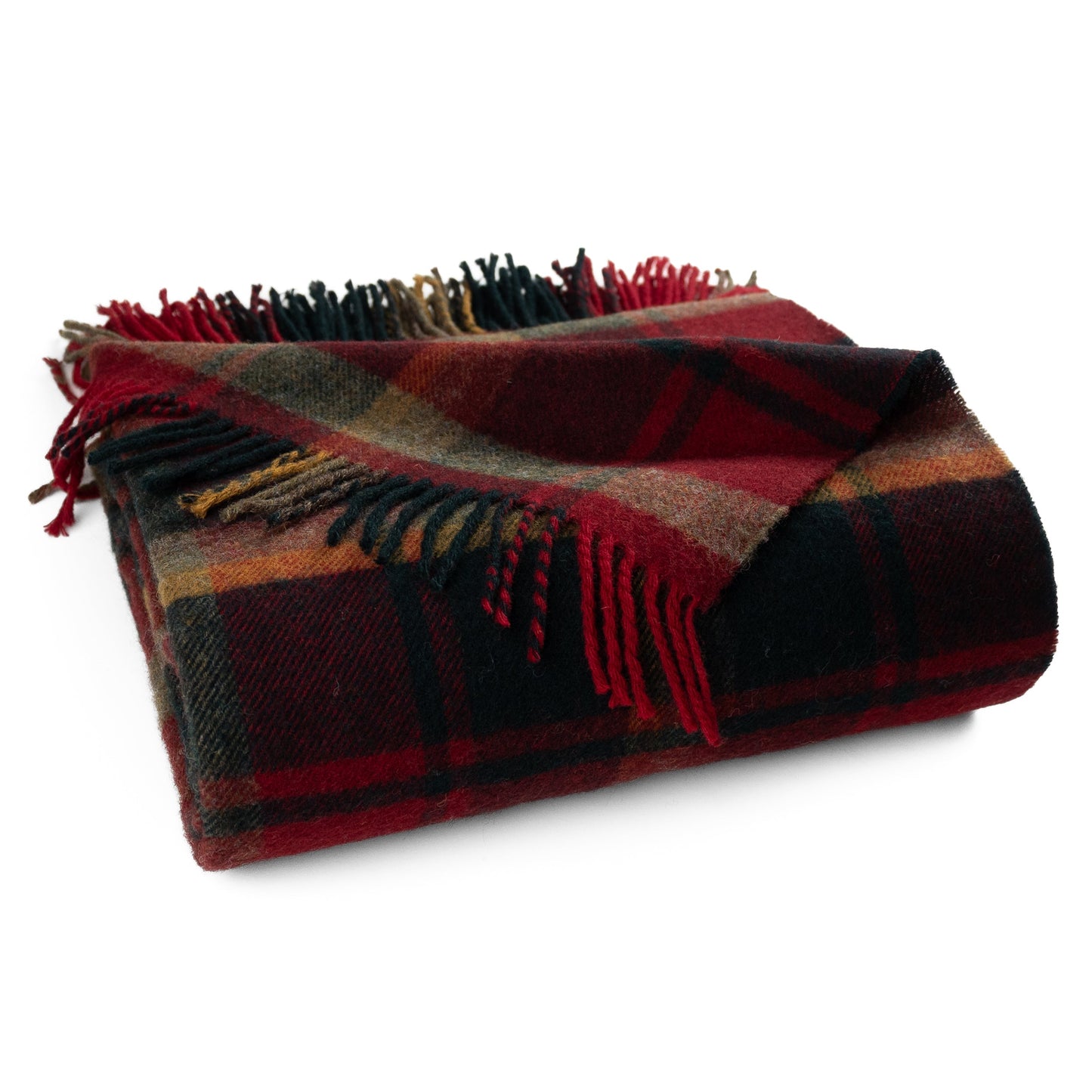 Highland Tweeds Shetland Lambswool Throw - Dark Maple