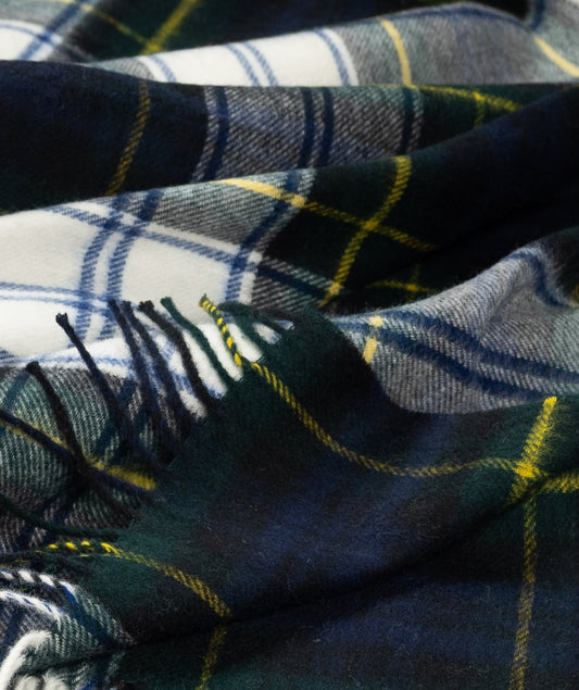 Highland Tartan Tweed Merino Wool Throw - Dress Gordon