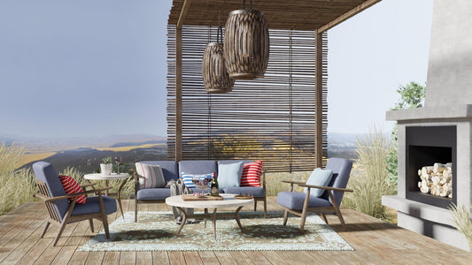 Garland Teal & Brown Outdoor Mat