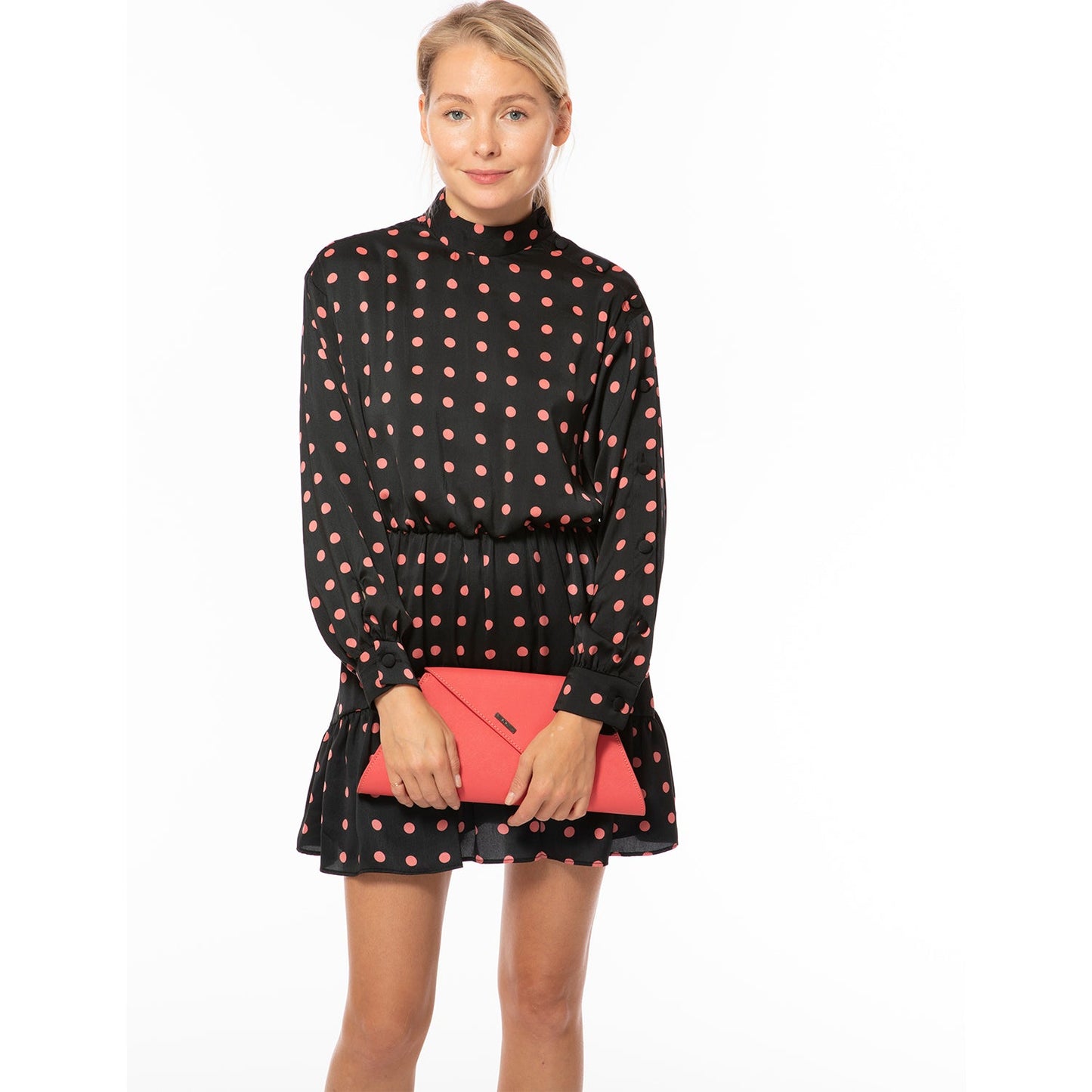 Angelica Coral Clutch Leather