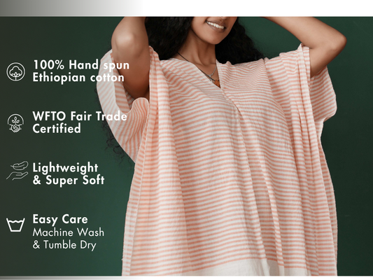 Ari Handwoven Ethiopian Cotton Kaftan