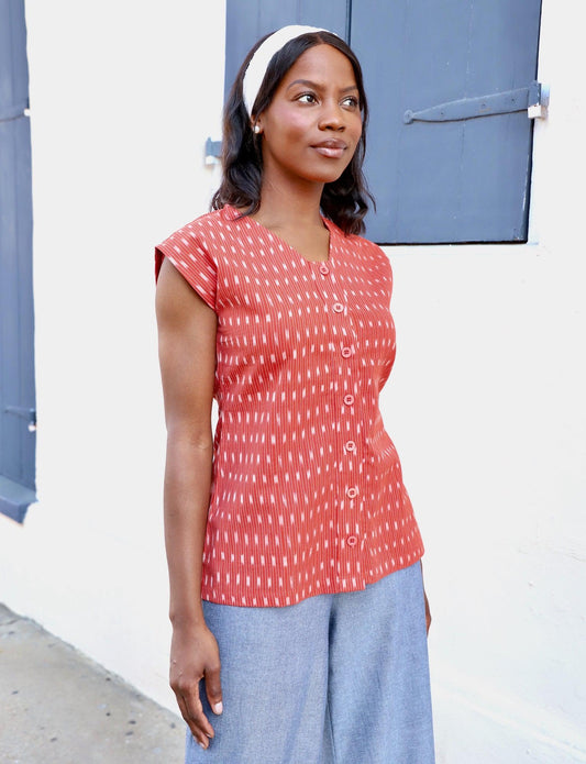 Aurora Button Top