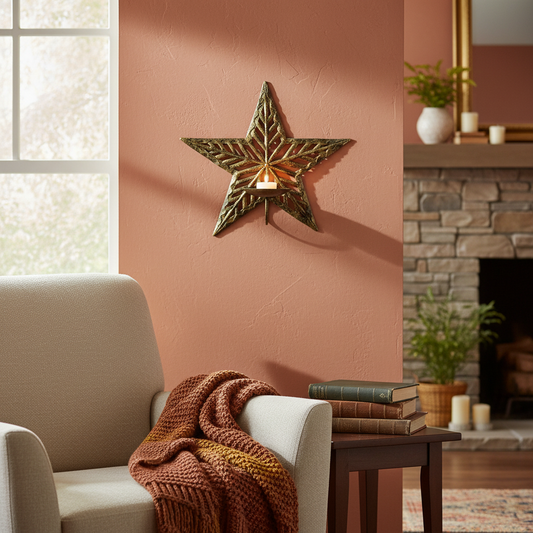 Painted Star Sconce