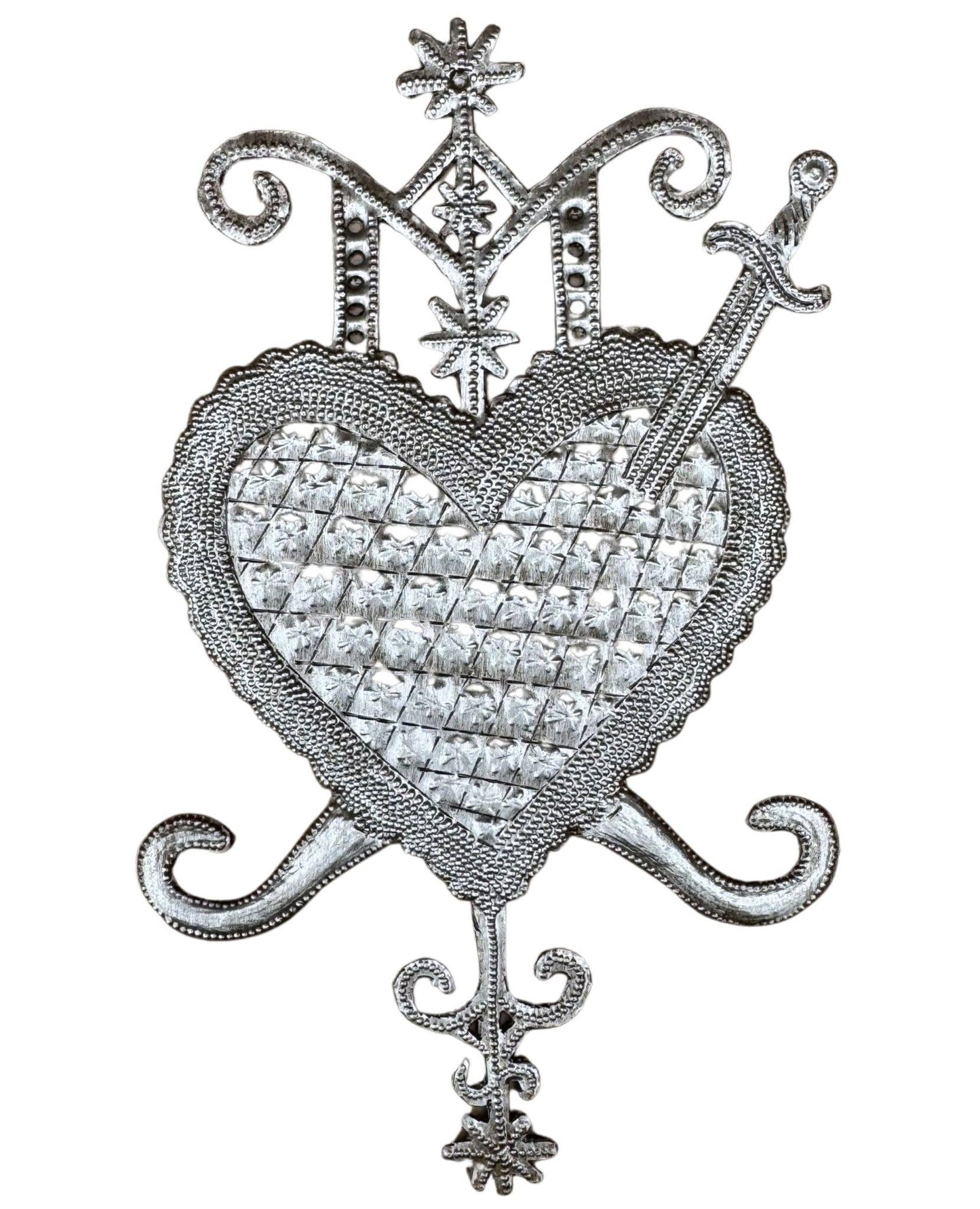 Erzulie Dantor Veve Haitian Art | Fair Trade Metal Art