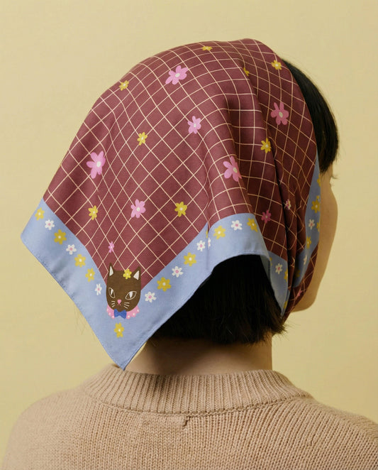 Chat au Chocolat Cotton Silk Bandana