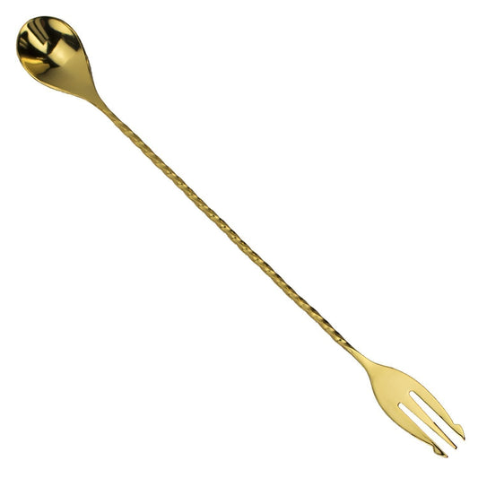 Prince of Scots Double Sided Trident Bar Spoon ~ Gold