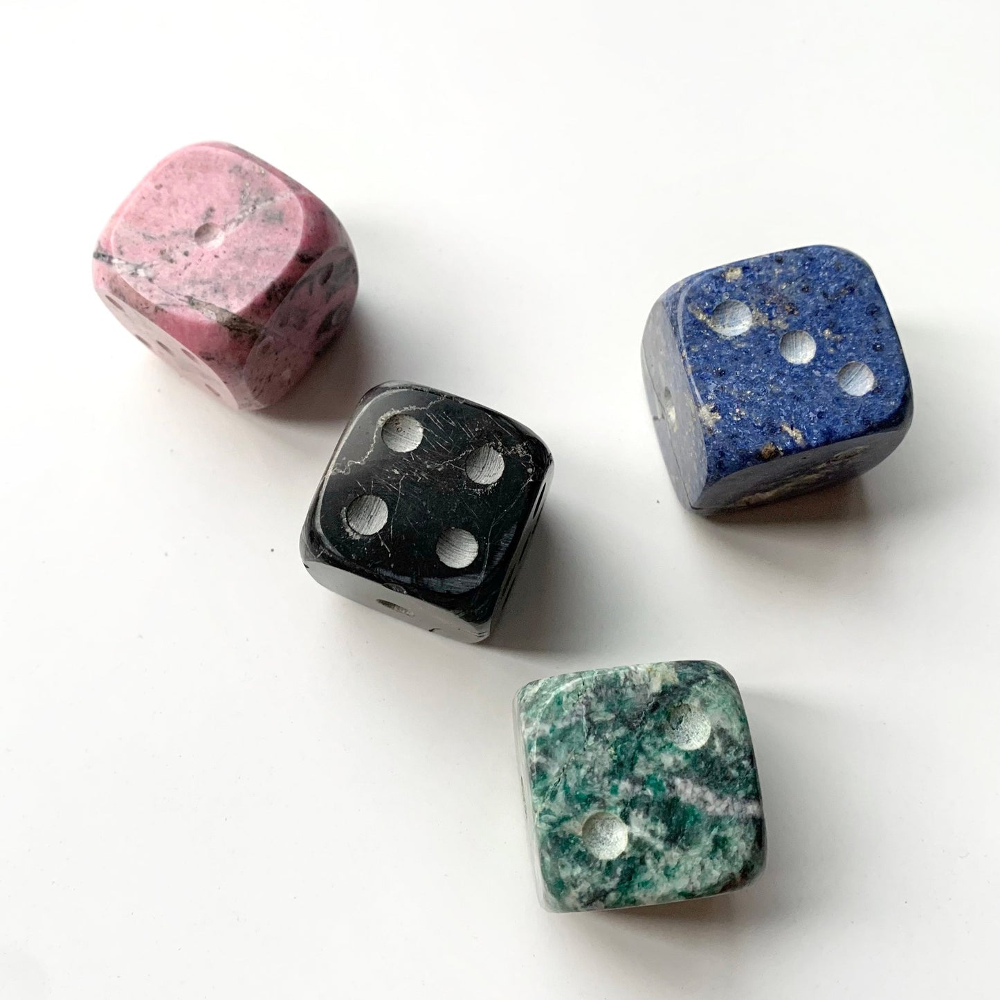 Giant Gemstone Dice - Set of Two - Pink and Black
