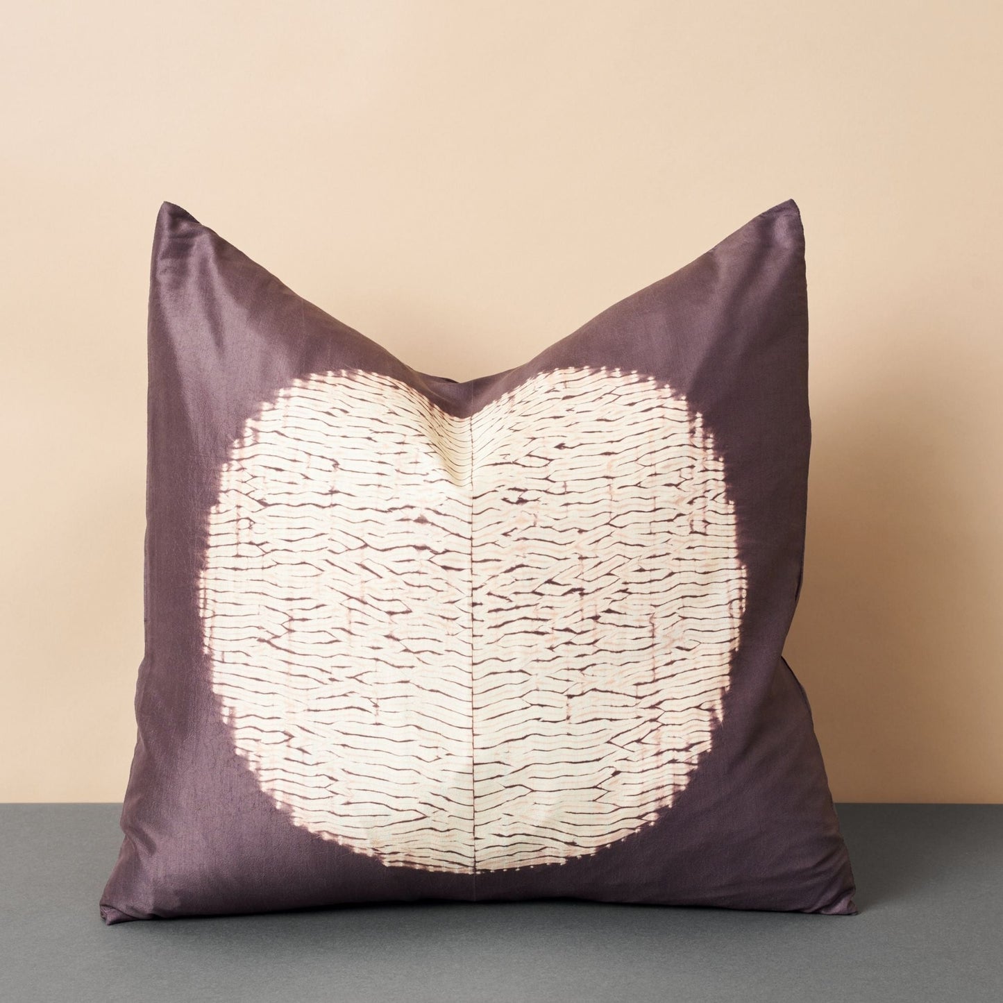 Shunya Handcrafted Shibori Print Mulberry Silk Pillow