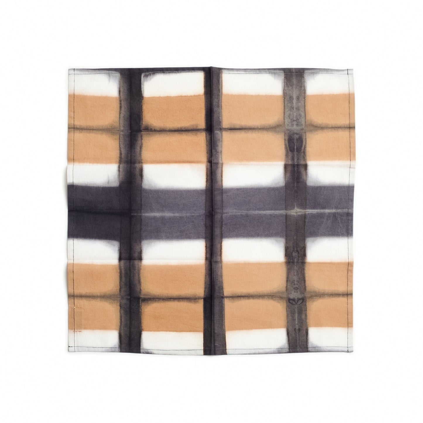 Chowk Red Cotton Hand Clamp Dye Artisanal Table Napkin ( set of 4 )