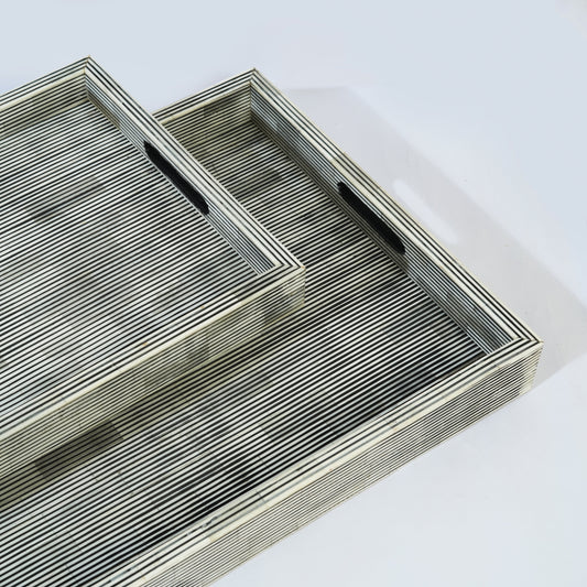 Pinstripe Bone Inlay Trays