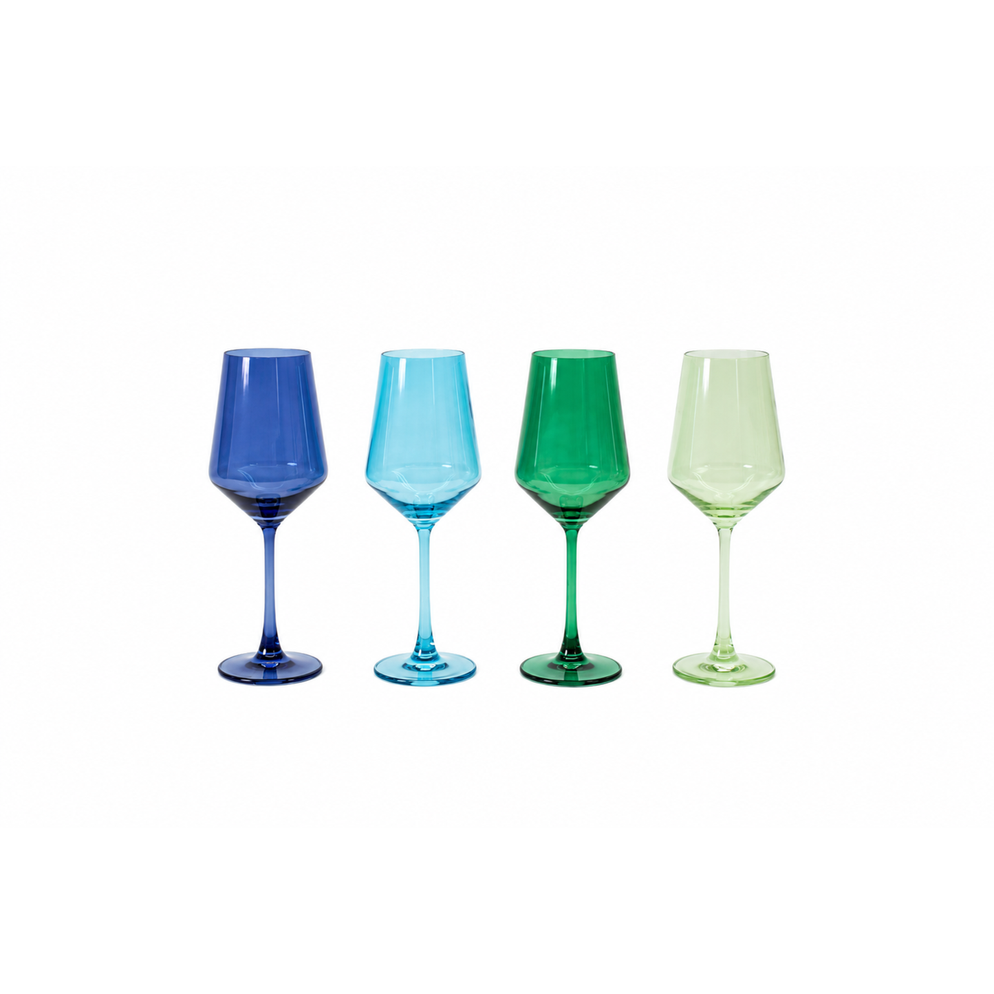 Northern Lights Collection - Set of 4 Colored Wine Glasses
