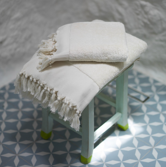 S/2 Plain Terry Hand Towel - White