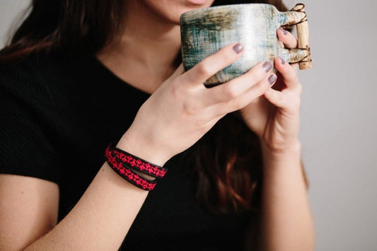 Order Rana Choker / Wrap Bracelet - Red
