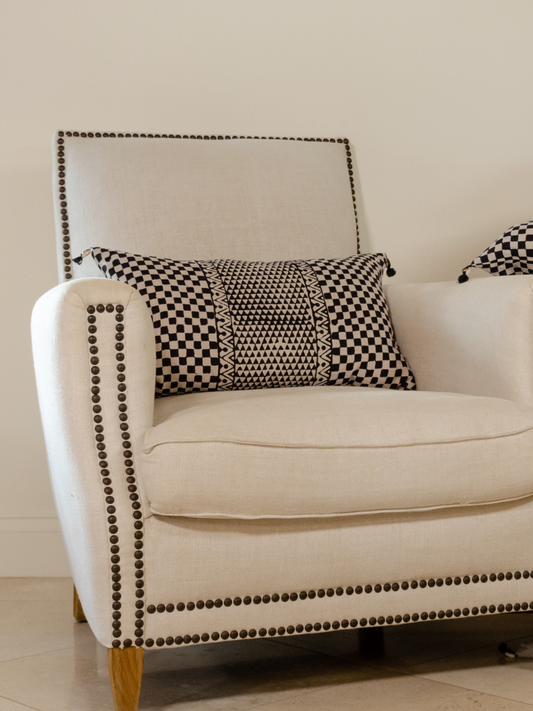 Samburu Charcoal Lumbar Pillow Cover