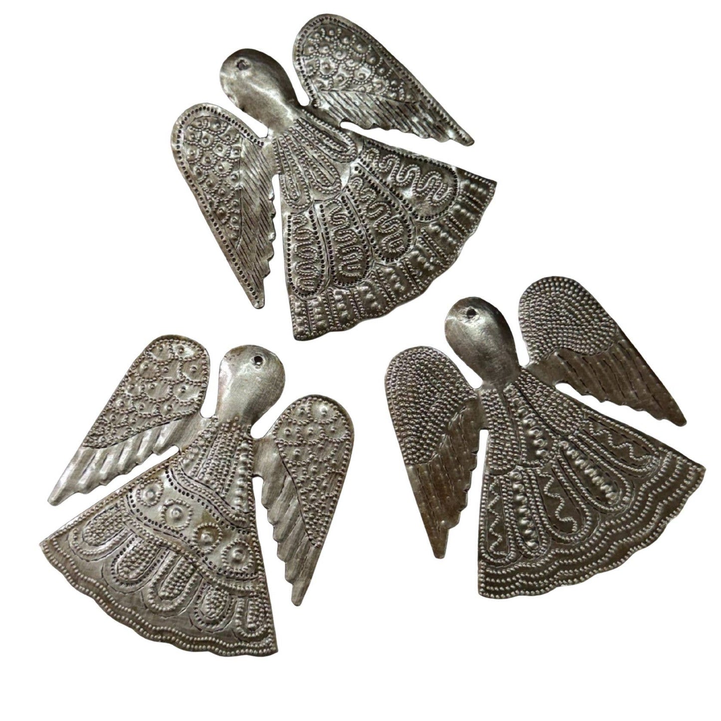 $4 ea. Set/3 Mini Angels, Handmade Ornament Fair-trade 4"