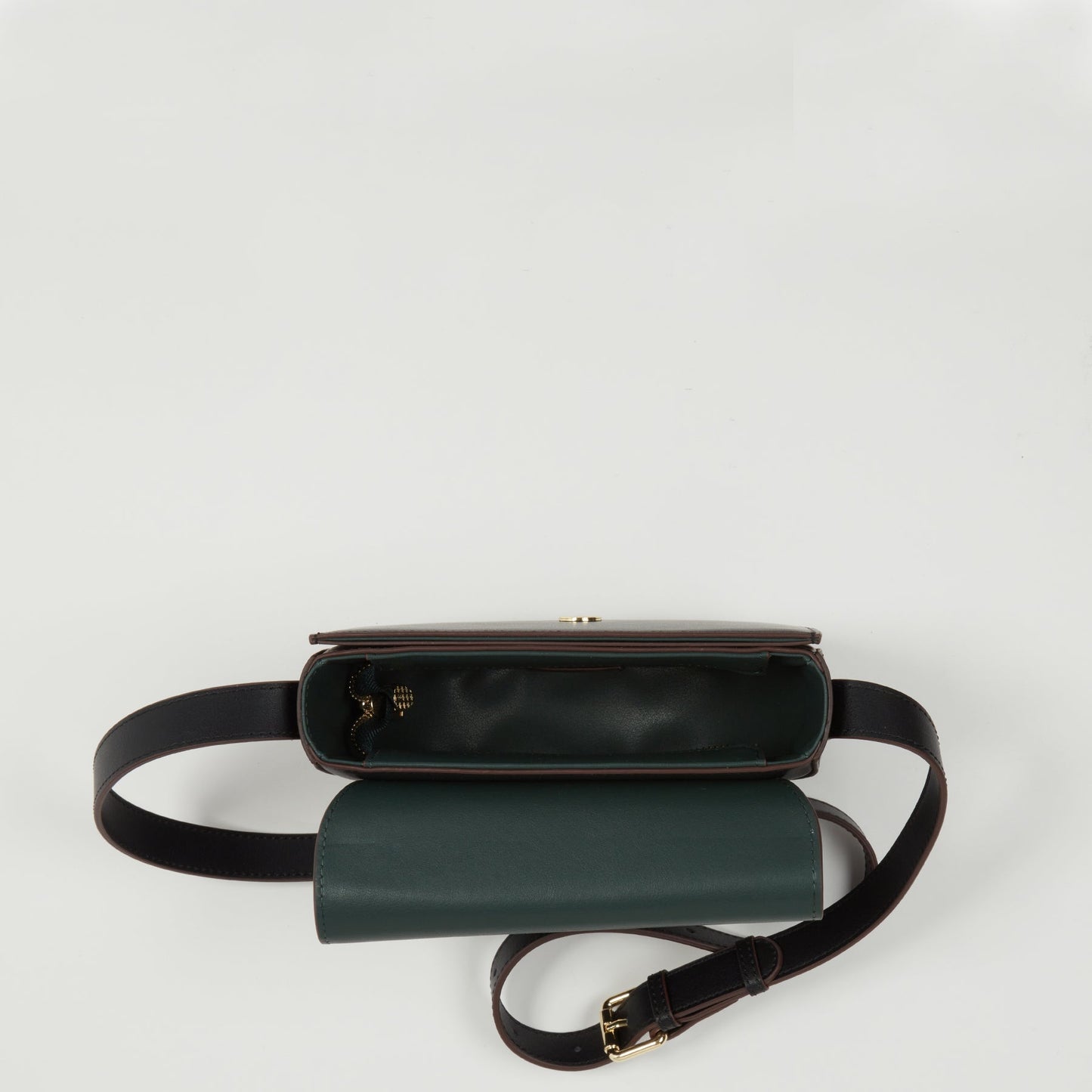 SUSU Leather Saddle Bag Black Crossbody Purse Women's Handbag