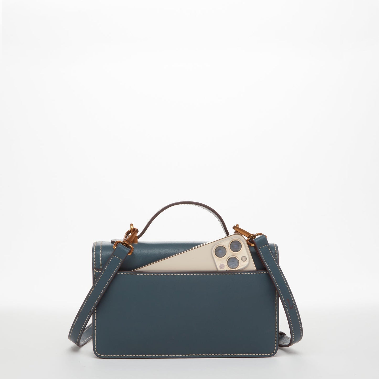 SUSU Leather Blue Purse Small Crossbody Bag Cute Women's Handbag