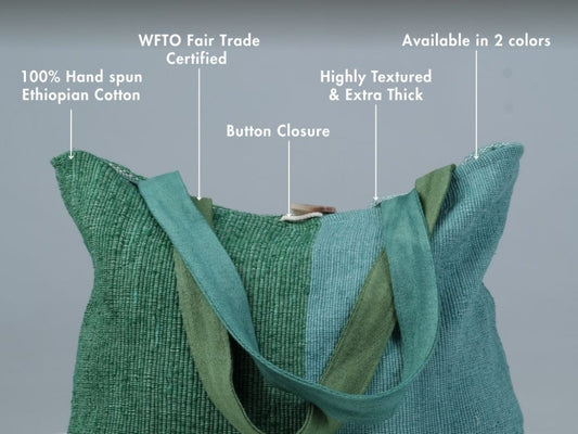 borsa bag in teal with key features