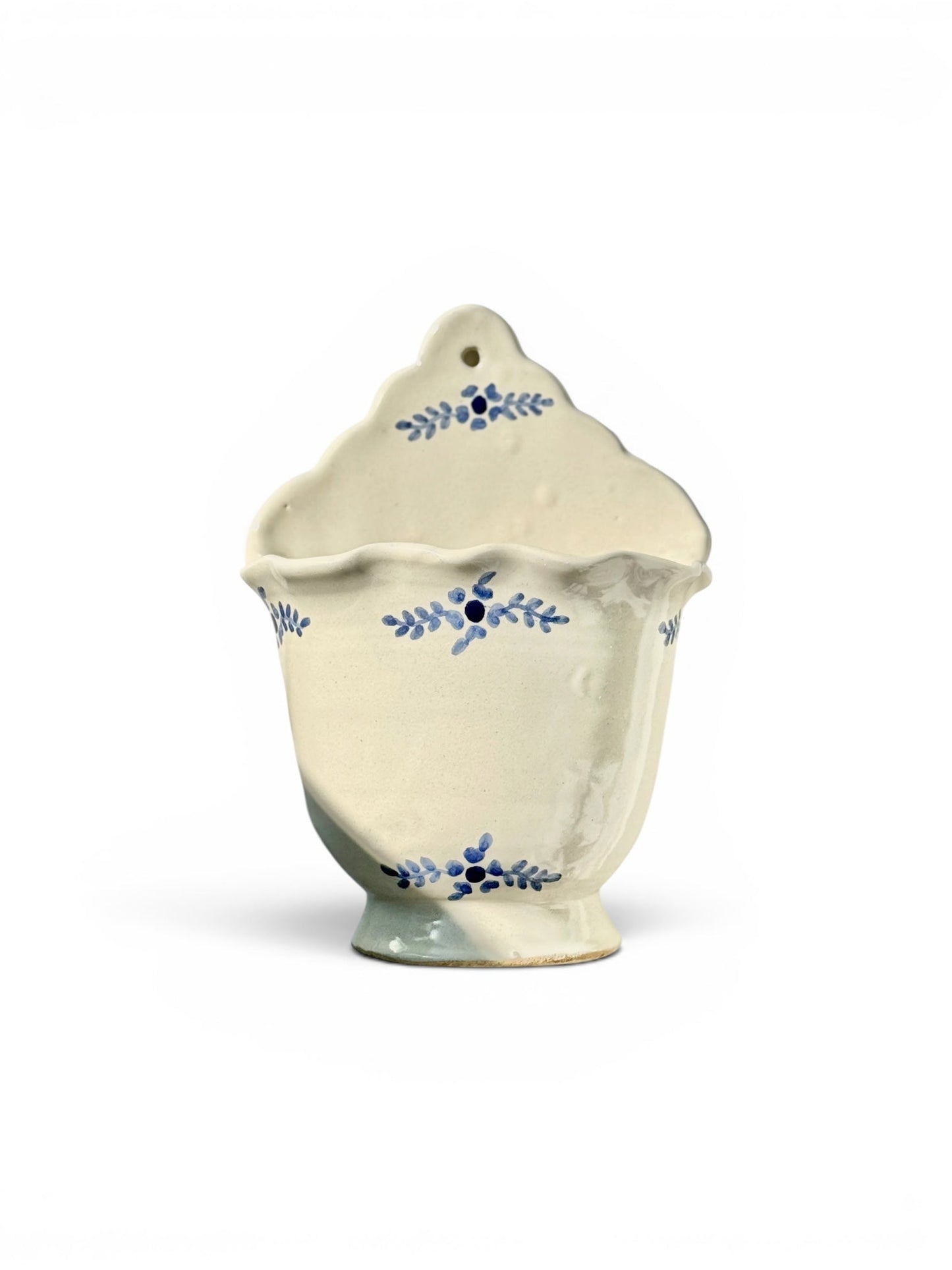 Hand-painted Margot Wall Vase, Blue