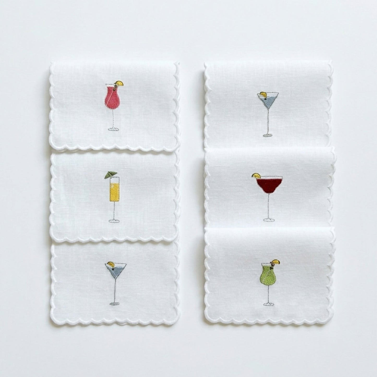 Embroidered Cocktail Napkin (Set of 6)