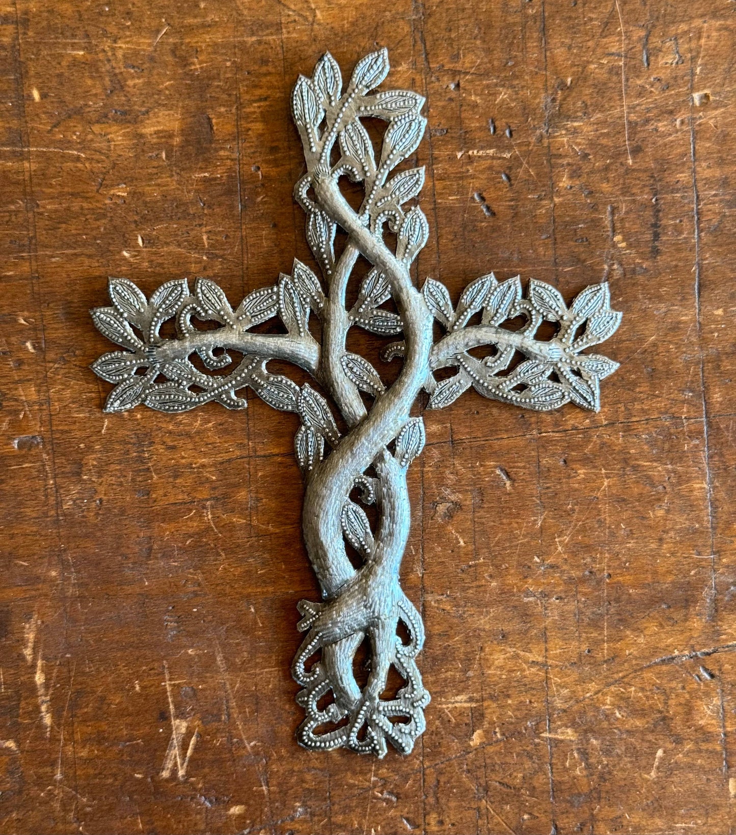 5.6" X 5.3" Wall Cross Religious Collection Gifts Handmade