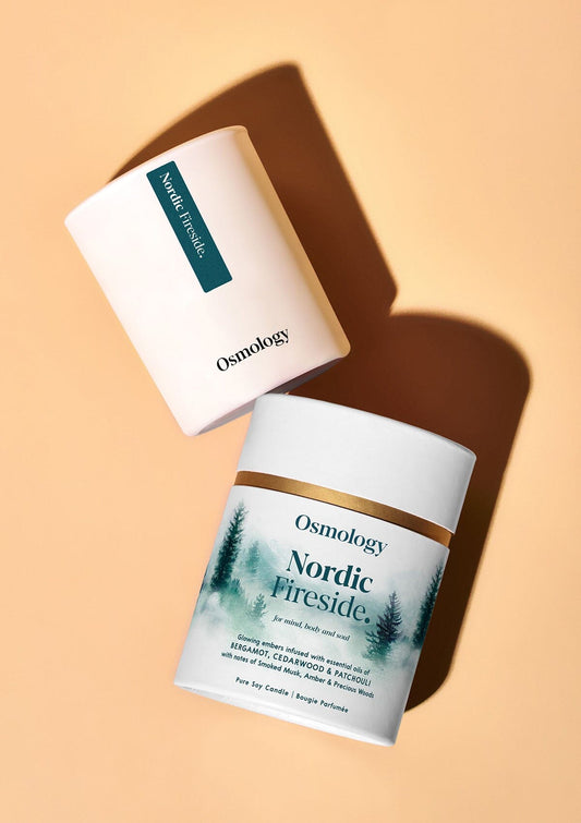 Nordic Fireside Scented Candle - Smoked Musk Cedarwood and Patchouli