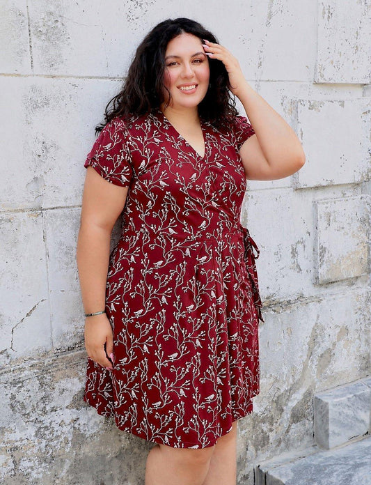 Cardinal Organic Wrap Dress